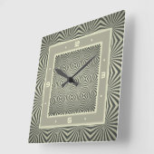 Horloge Carrée Art deco grey (Angle)