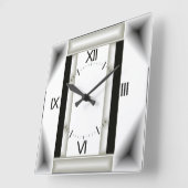 Horloge Carrée Art deco grey (Angle)