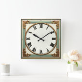 Horloge Carrée Art Deco Mint (Maison)