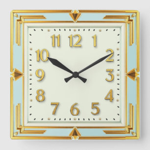 Horloge Carrée Art Déco Mint