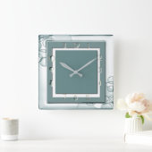 Horloge Carrée Art déco mint (Maison)