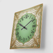 Horloge Carrée Art Deco Mint (Angle)