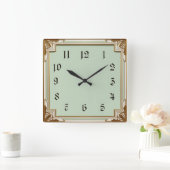 Horloge Carrée Art Déco Mint (Maison)