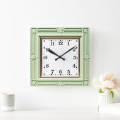 Horloge Carrée Art Déco Mint (Maison)