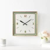 Horloge Carrée Art Deco Mint (Maison)