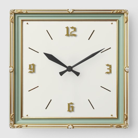 Horloge Carrée Art Deco Mint (Recto)