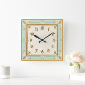 Horloge Carrée Art Déco Mint (Maison)