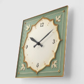 Horloge Carrée Art déco mint (Angle)