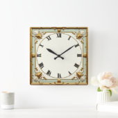 Horloge Carrée Art déco mint (Maison)