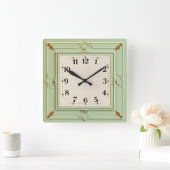 Horloge Carrée Art Déco Mint (Maison)