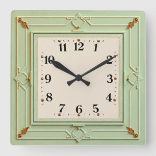 Horloge Carrée Art Déco Mint