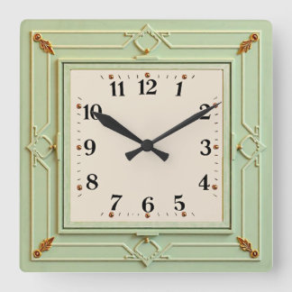 Horloge Carrée Art Déco Mint
