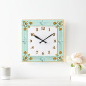 Horloge Carrée Art Déco Mint (Maison)