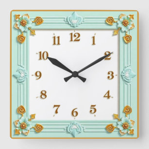 Horloge Carrée Art Déco Mint