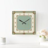 Horloge Carrée Art Deco Mint (Maison)