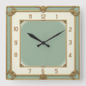 Horloge Carrée Art Deco Mint (Recto)