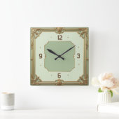 Horloge Carrée Art Deco Mint (Maison)