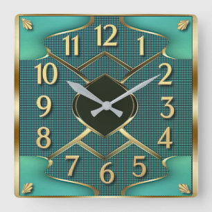 Horloge Carrée Art Déco Mint
