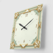 Horloge Carrée Art déco mint (Angle)