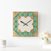 Horloge Carrée Art Deco Mint (Maison)
