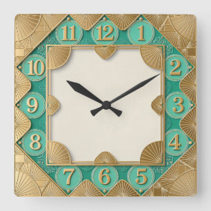 Horloge Carrée Art Déco Mint