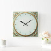 Horloge Carrée Art Déco Mint (Maison)