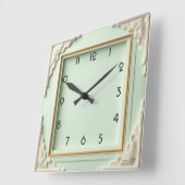 Horloge Carrée Art déco mint (Angle)
