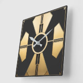 Horloge Carrée Art Déco Moderne (Angle)