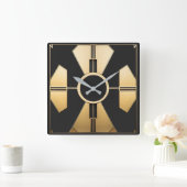 Horloge Carrée Art Déco Moderne (Maison)