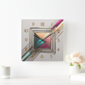 Horloge Carrée Art déco moderne (Maison)