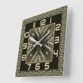 Horloge Carrée Art déco moderne (Angle)