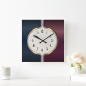 Horloge Carrée Art déco moderne arrondi (Maison)