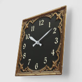 Horloge Carrée Art déco or (Angle)