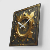 Horloge Carrée Art Deco or (Angle)