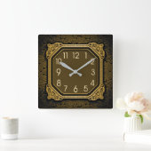Horloge Carrée Art déco royal (Maison)