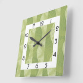Horloge Carrée Art déco vert (Angle)