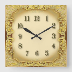 Horloge Carrée Art déco Vintage