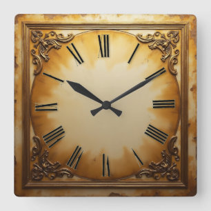 Horloge Carrée Art déco Vintage