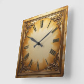 Horloge Carrée Art déco Vintage (Angle)