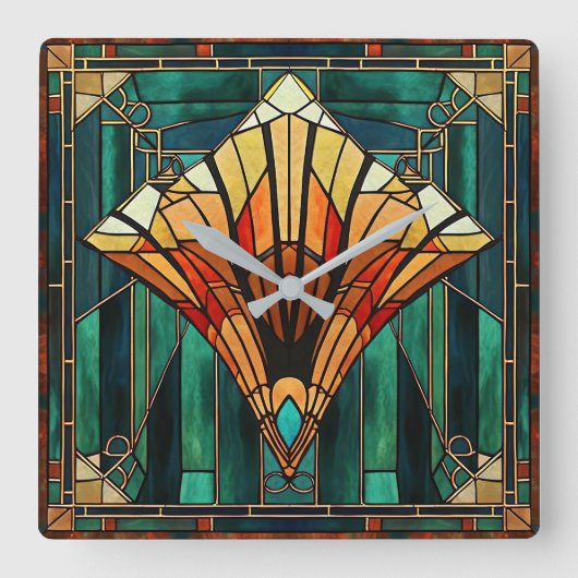 Horloge Carrée Art Deco Wall Clock (Recto)