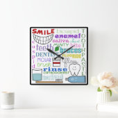 Horloge Carrée Art dentaire de souterrain de termes (Maison)