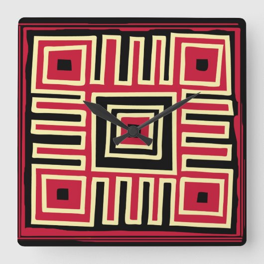 Horloge Carrée Art géométrique moderne Abstrait (Recto)