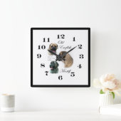Horloge Carrée Art mastiff anglais (Maison)