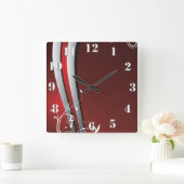 Horloge Carrée Art moderne Abstrait (Maison)