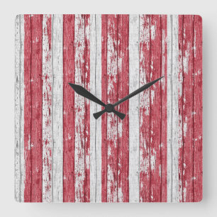 Horloge Carrée Art Moderne Boho Waves Wall