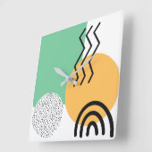 Horloge Carrée Art moderne du milieu du siècle (Angle)