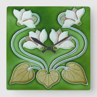 Art Nouveau Carrelage en céramique Fleurs Vintages