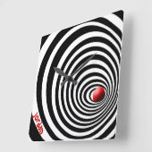 Horloge Carrée Art optique du tunnel temporel (Angle)