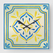Horloge Carrée Art populaire (Recto)