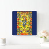 Horloge Carrée Art populaire byzantin Jésus (Maison)